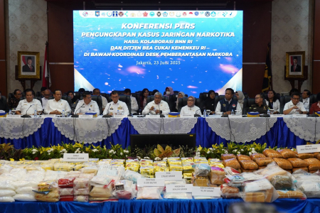 BNN dan Bea Cukai Gagalkan 172 Kasus Penyelundupan Narkoba