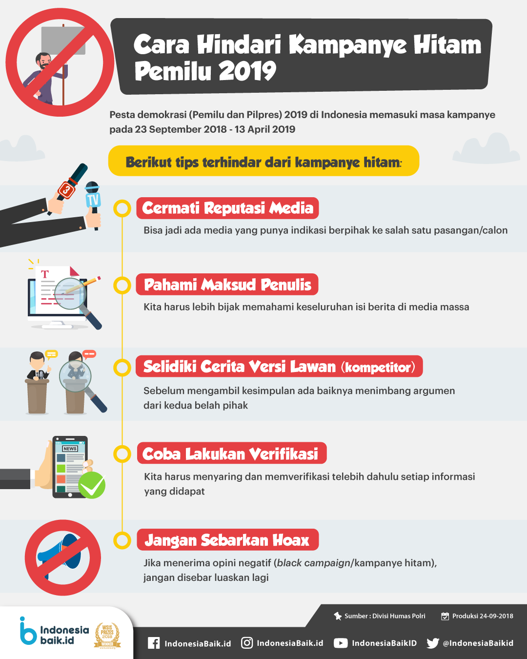 Cara Hindari Kampanye Hitam Pemilu 2019