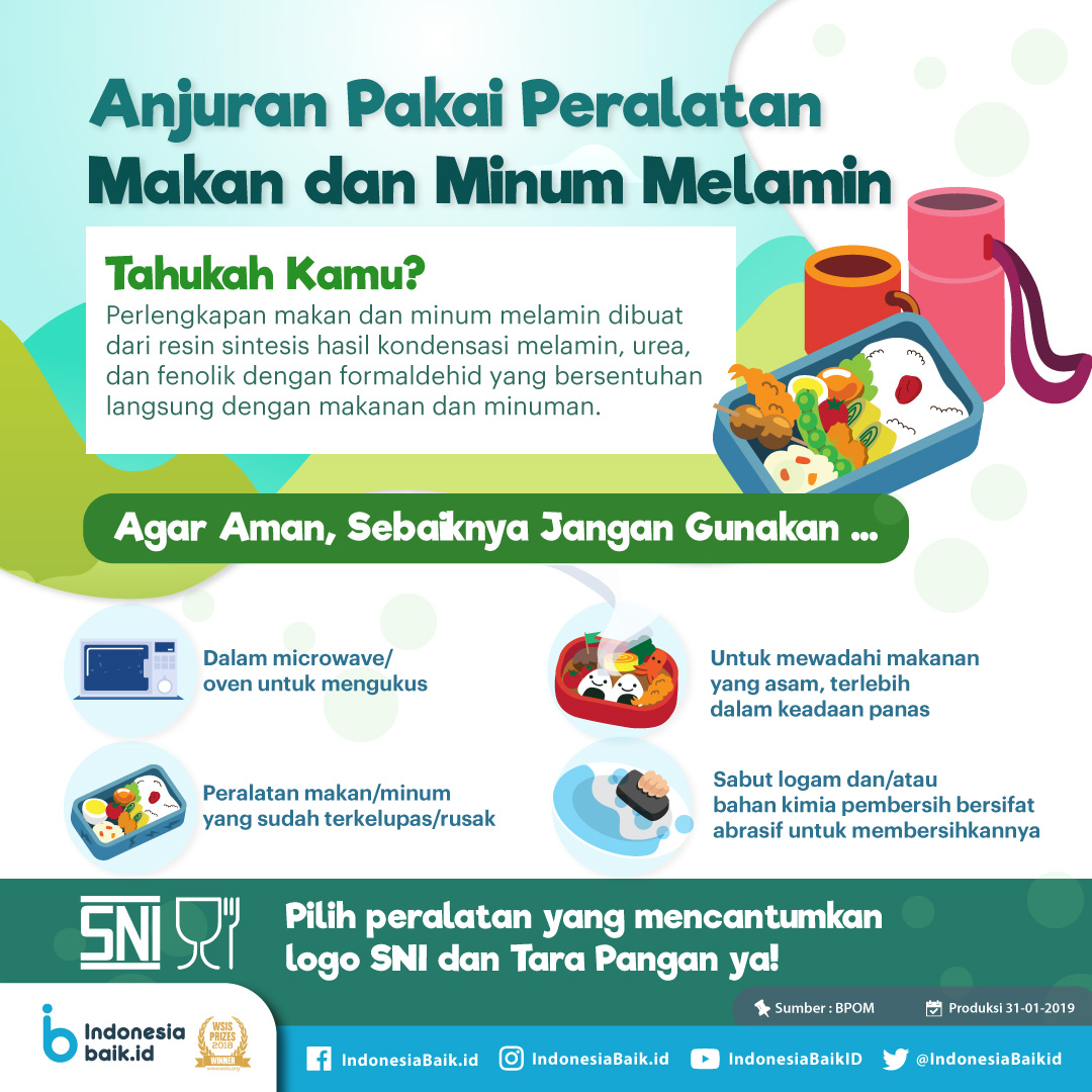 Anjuran Pakai Perlengkapan Makan Minum...