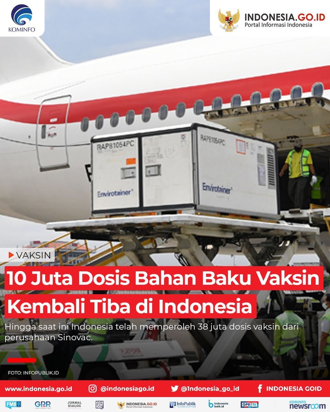 10 Juta Dosis Bahan Baku Vaksin Kembali...
