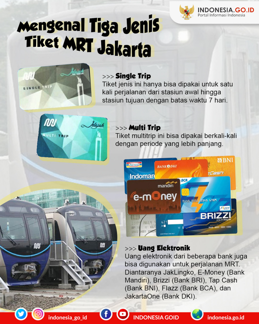Mengenal Tiga Jenis MRT Jakarta