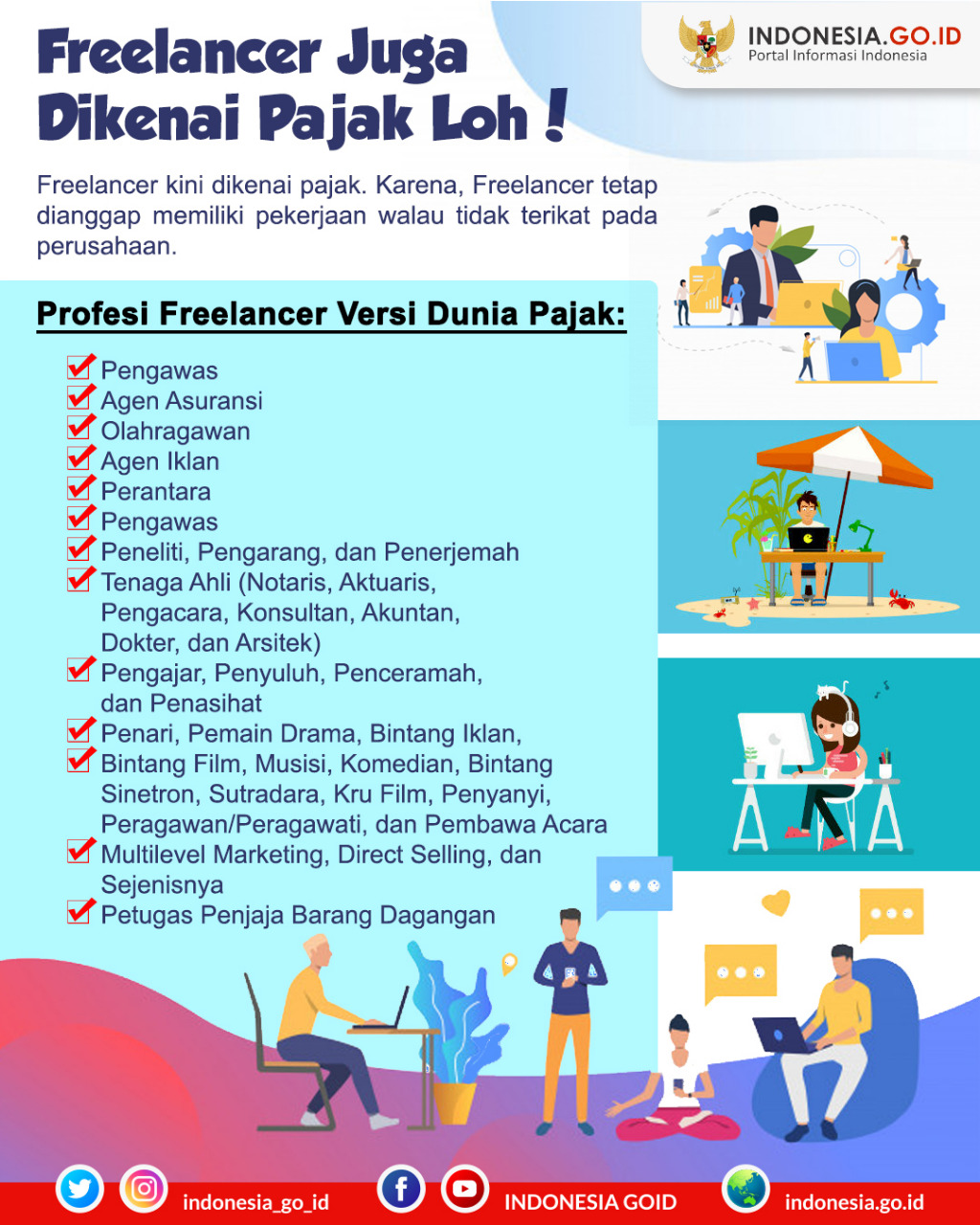 Freelancer Juga dikenai Pajak
