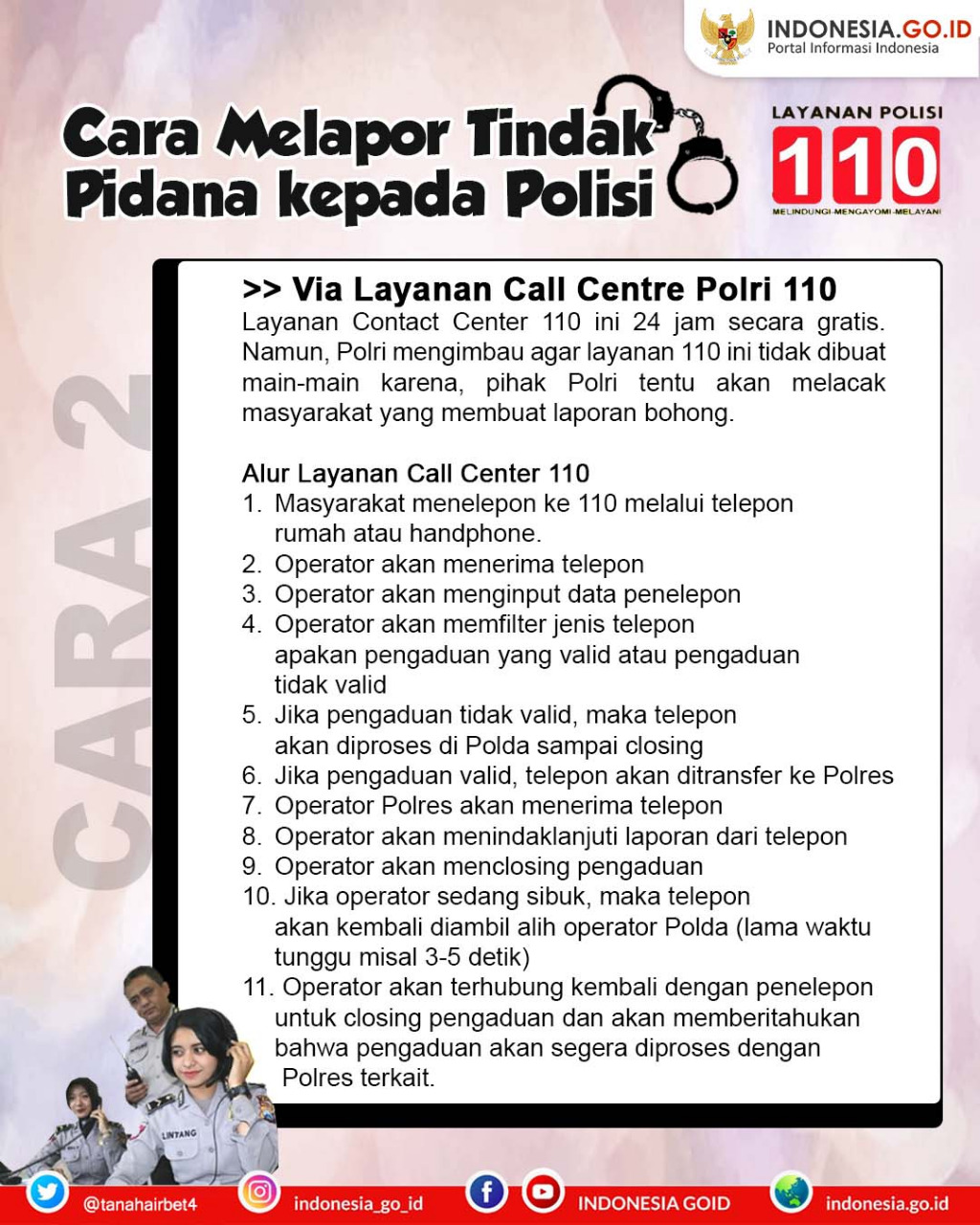 Cara Lapor Tindak Pidana kepada Polisi...