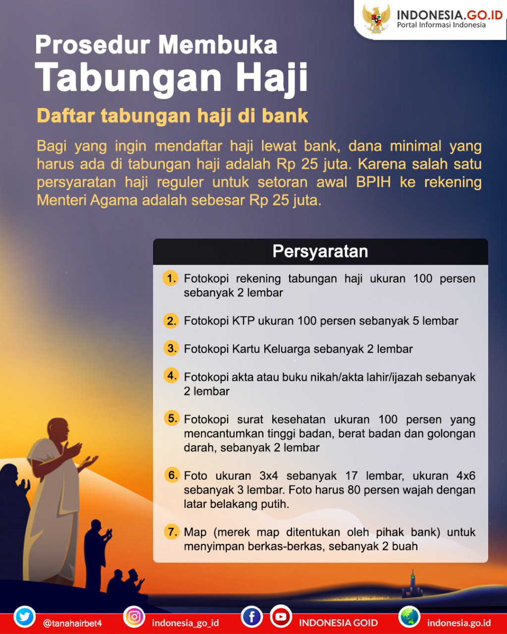 Prosedur Pembukaan Tabungan Haji
