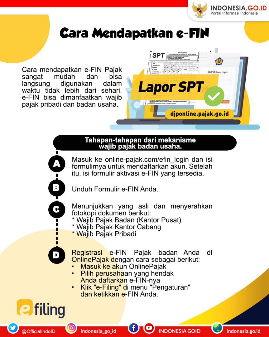 Cara Mendapatkan e-Fin
