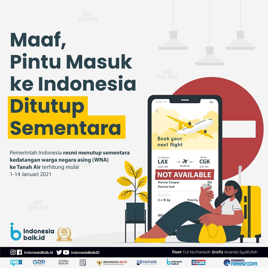 Pintu Masuk ke Indonesia Ditutup...