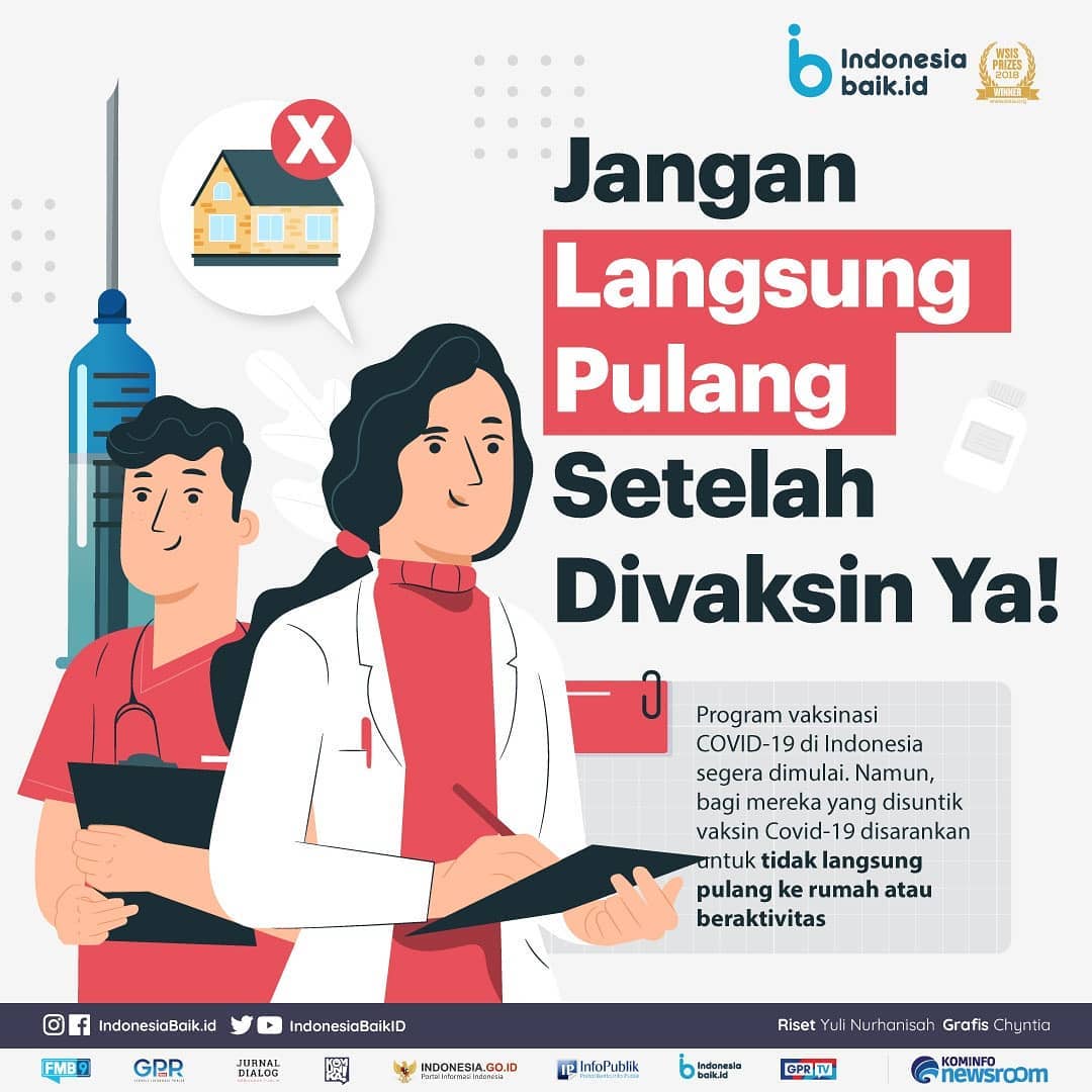 Jangan Langsung Pulang Setelah Divaksin...