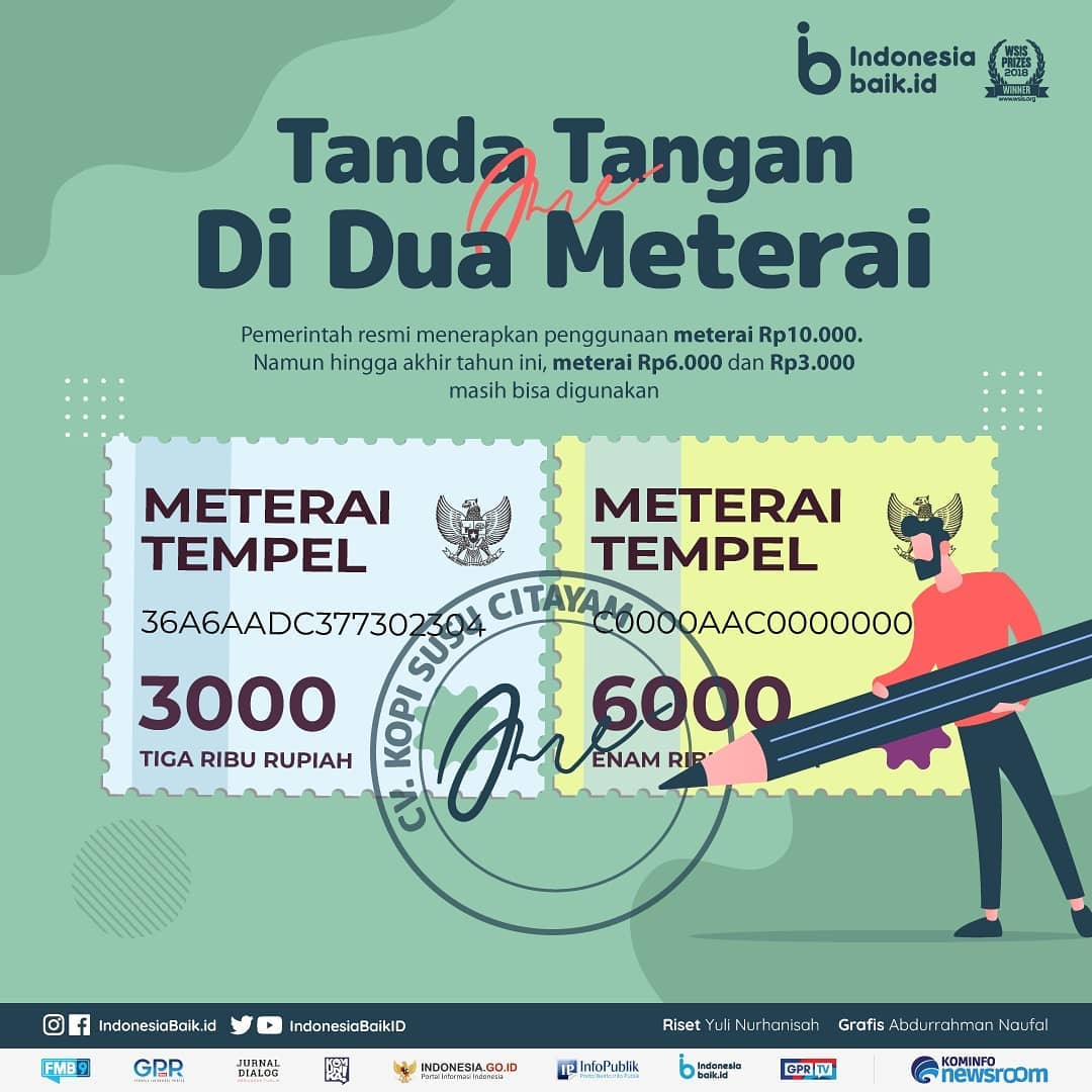 Tanda Tangan Di Dua Meterai