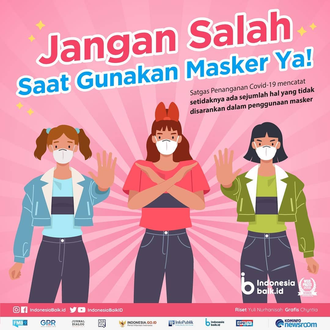 Jangan Salah Saat Gunakan Masker Ya!
