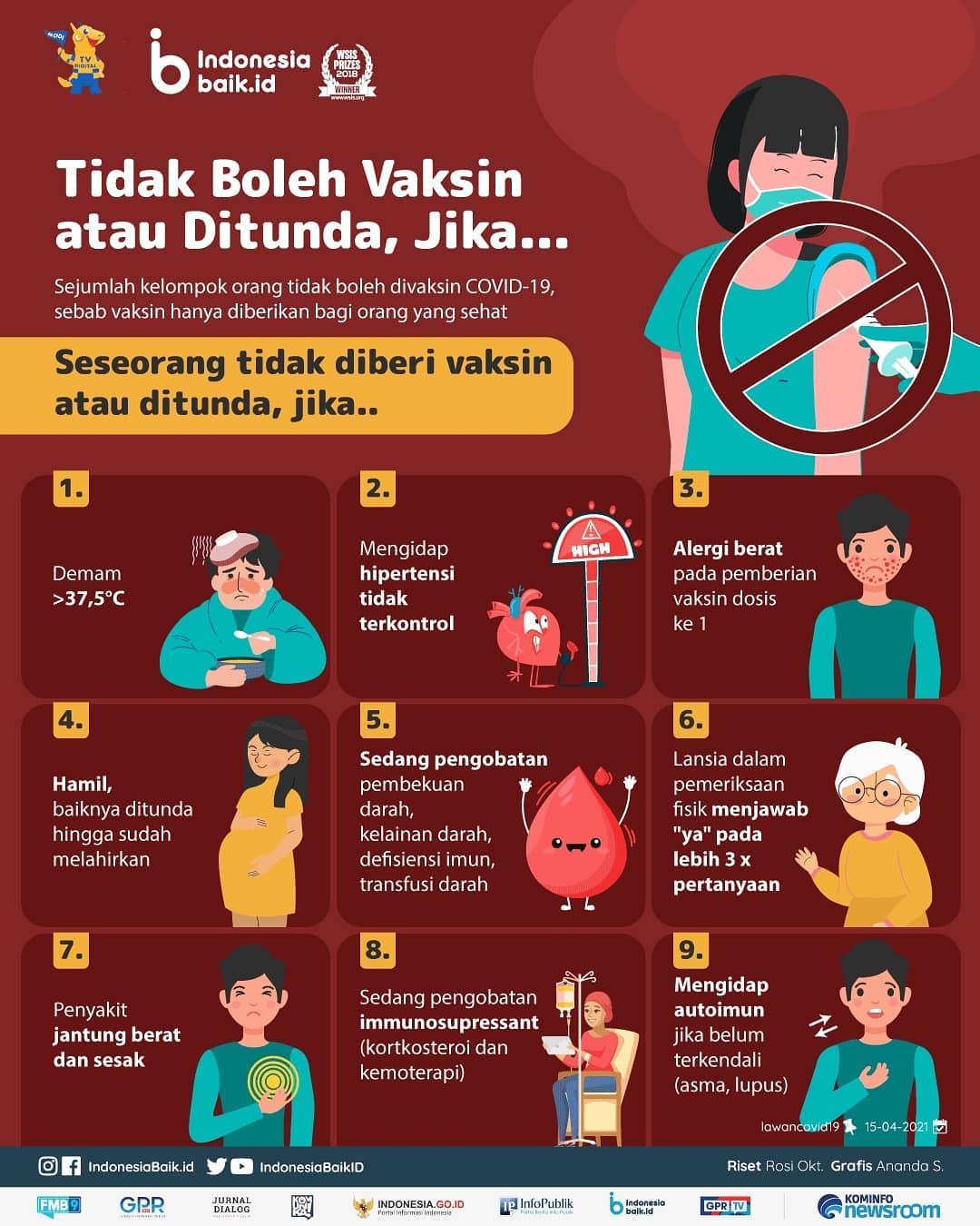 Tidak Boleh Vaksin atau Ditunda, Jika...