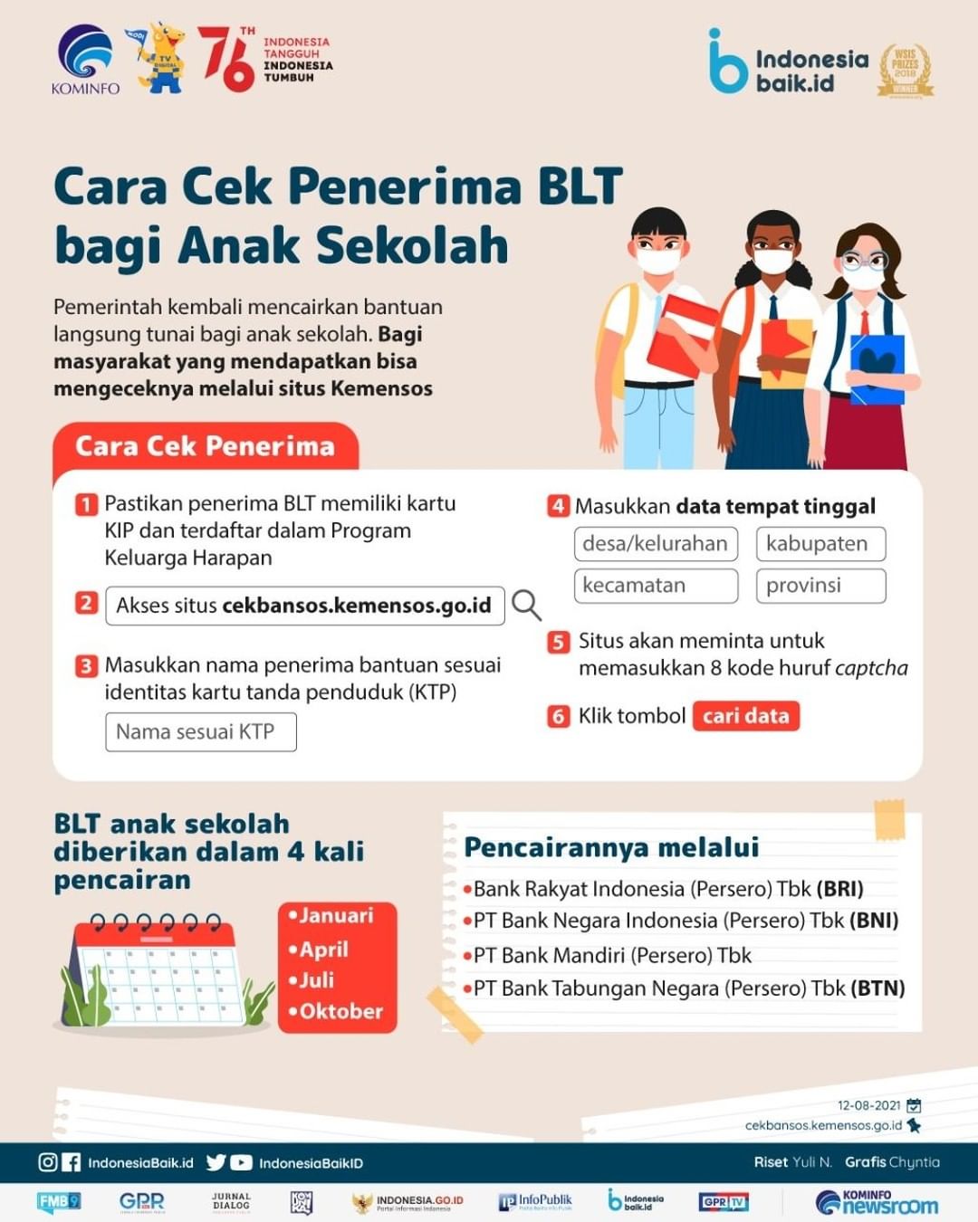 Cara Cek Penerima BLT bagi Anak Sekolah