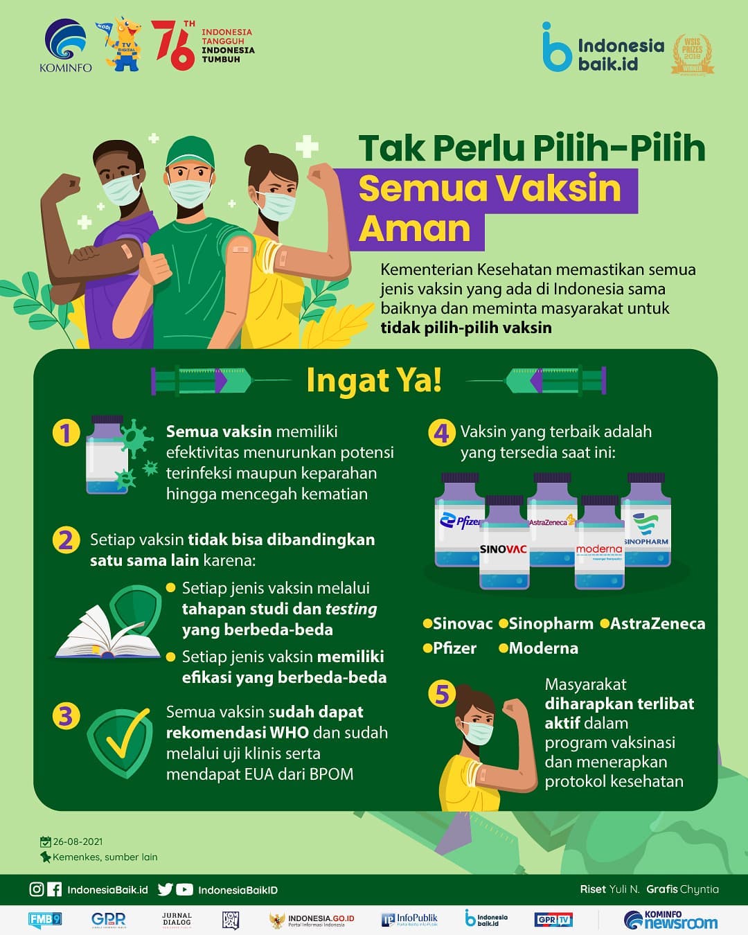 Tak Perlu Pilih-Pilih, Semua Vaksin Aman