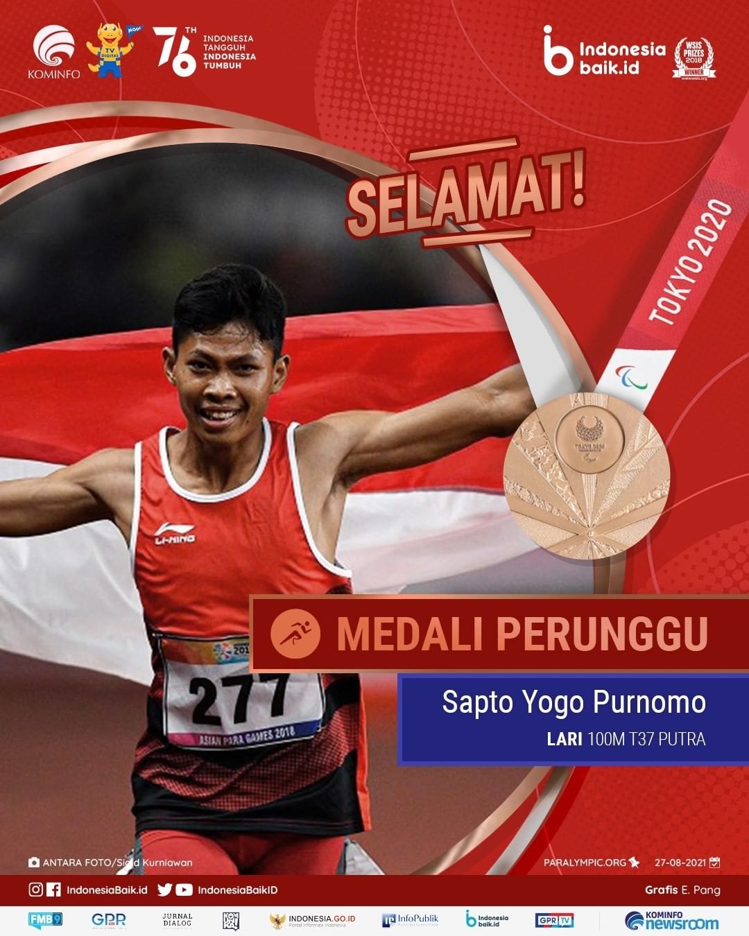 Medali Kedua Indonesia di Paralimpiade...