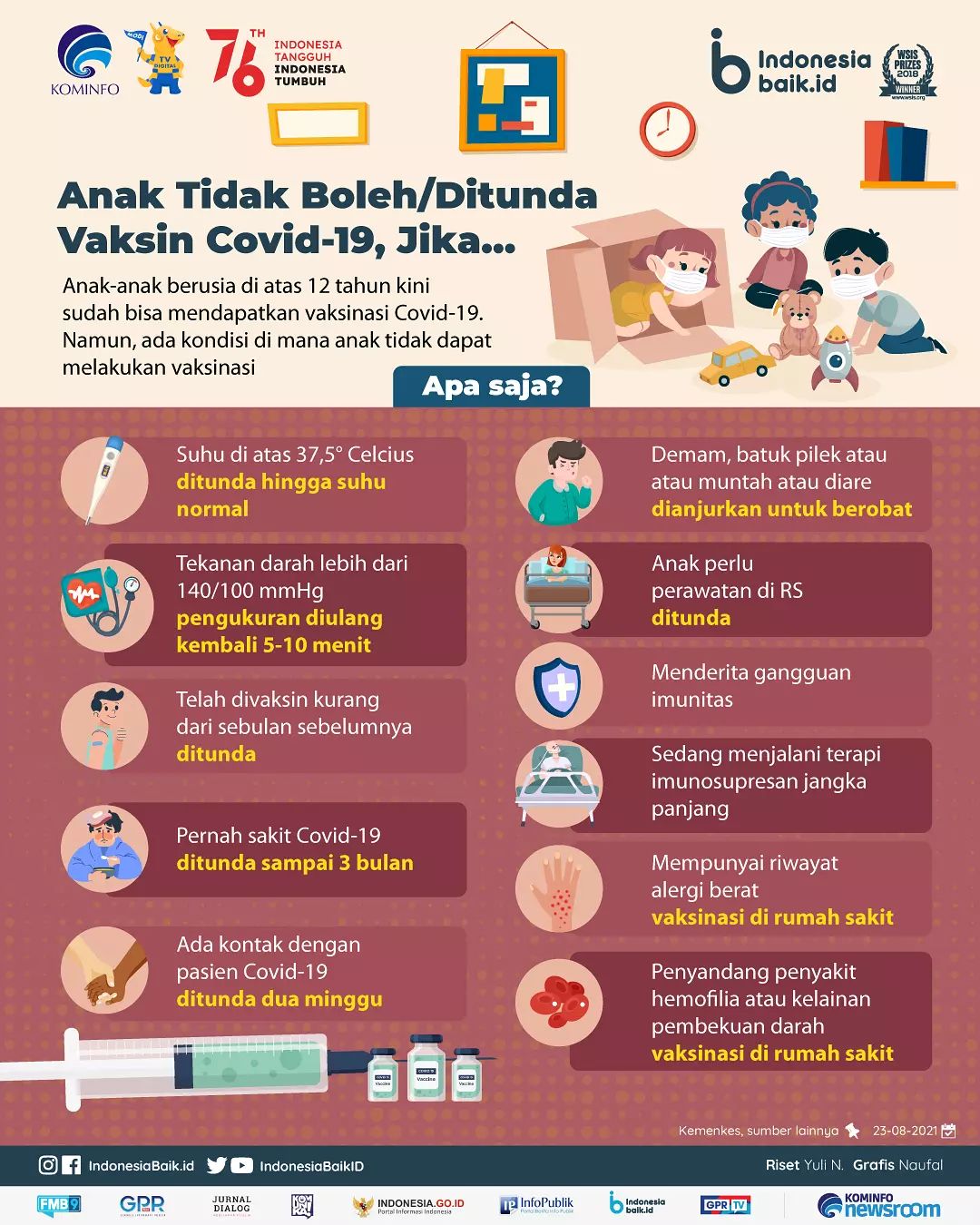 Anak Tidak Boleh/Ditunda Vaksin...