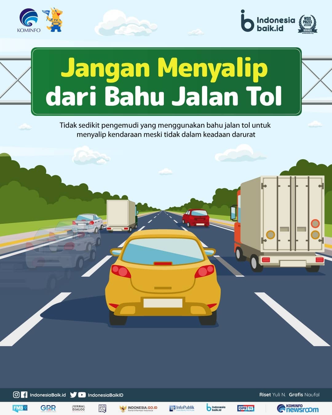 Jangan Menyalip dari Bahu Jalan Tol