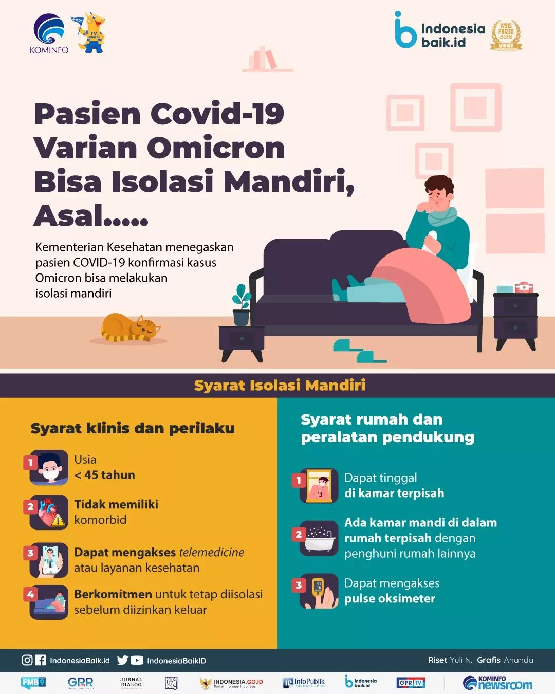 Pasien Covid-19 Varian Omicron Bisa...