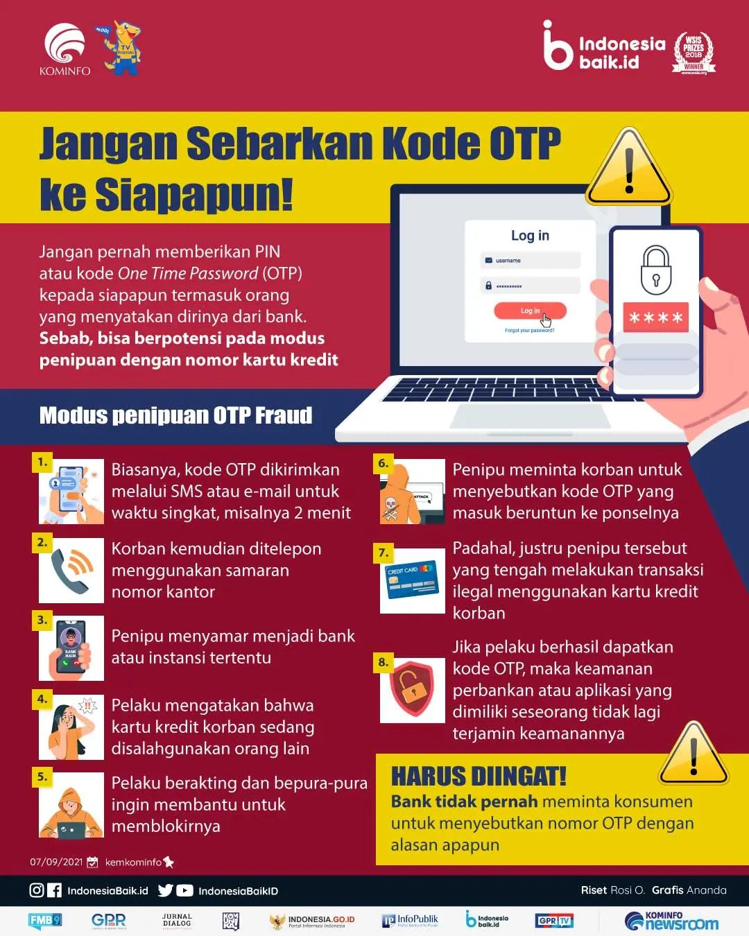 Jangan Sebarkan Kode OTP ke Siapapun!