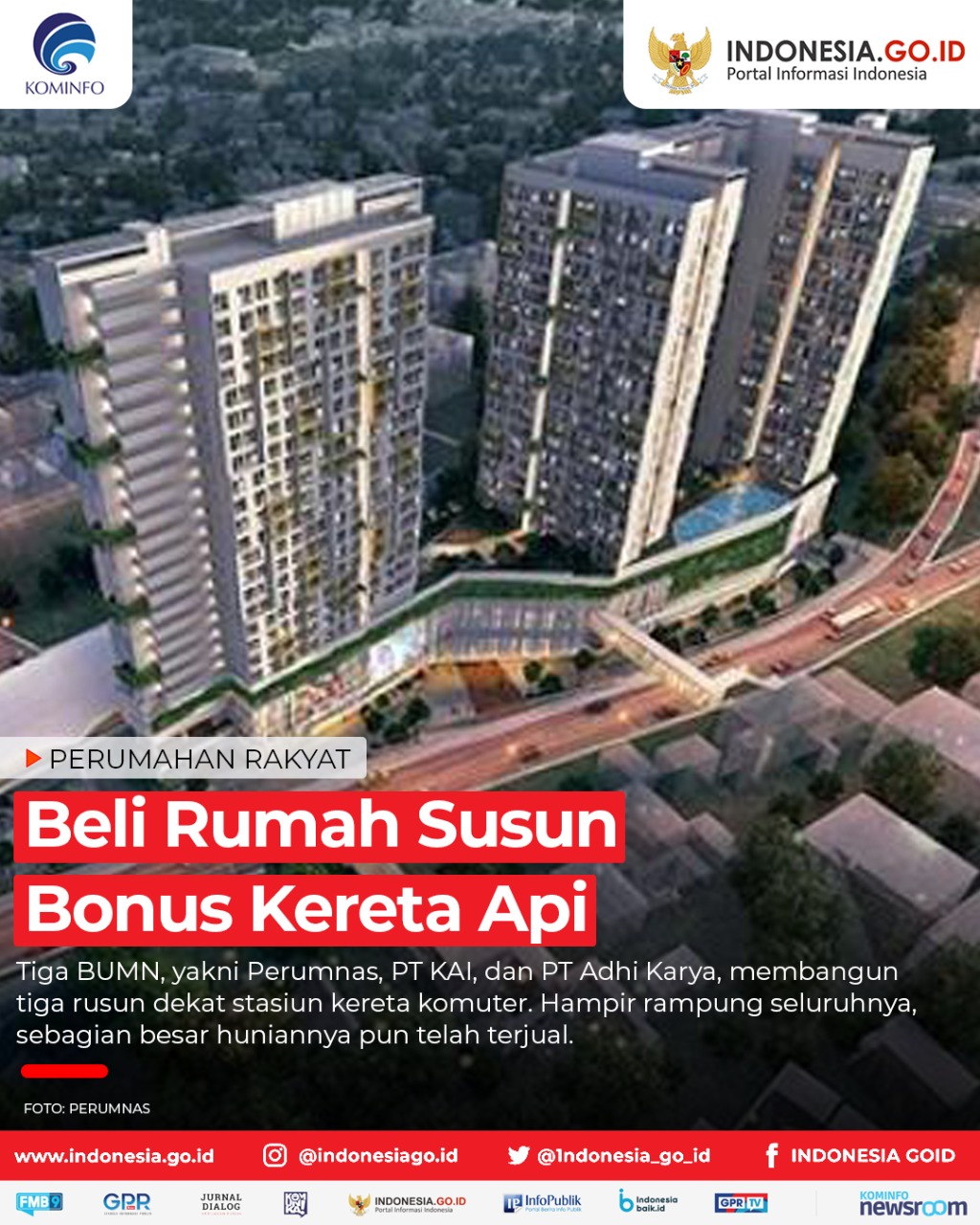 Beli Rumah Susun Bonus Kereta Api