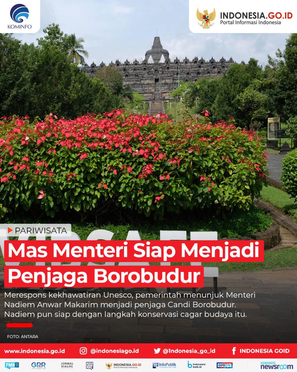 Mas Menteri Siap Jadi Penjaga Borobudur