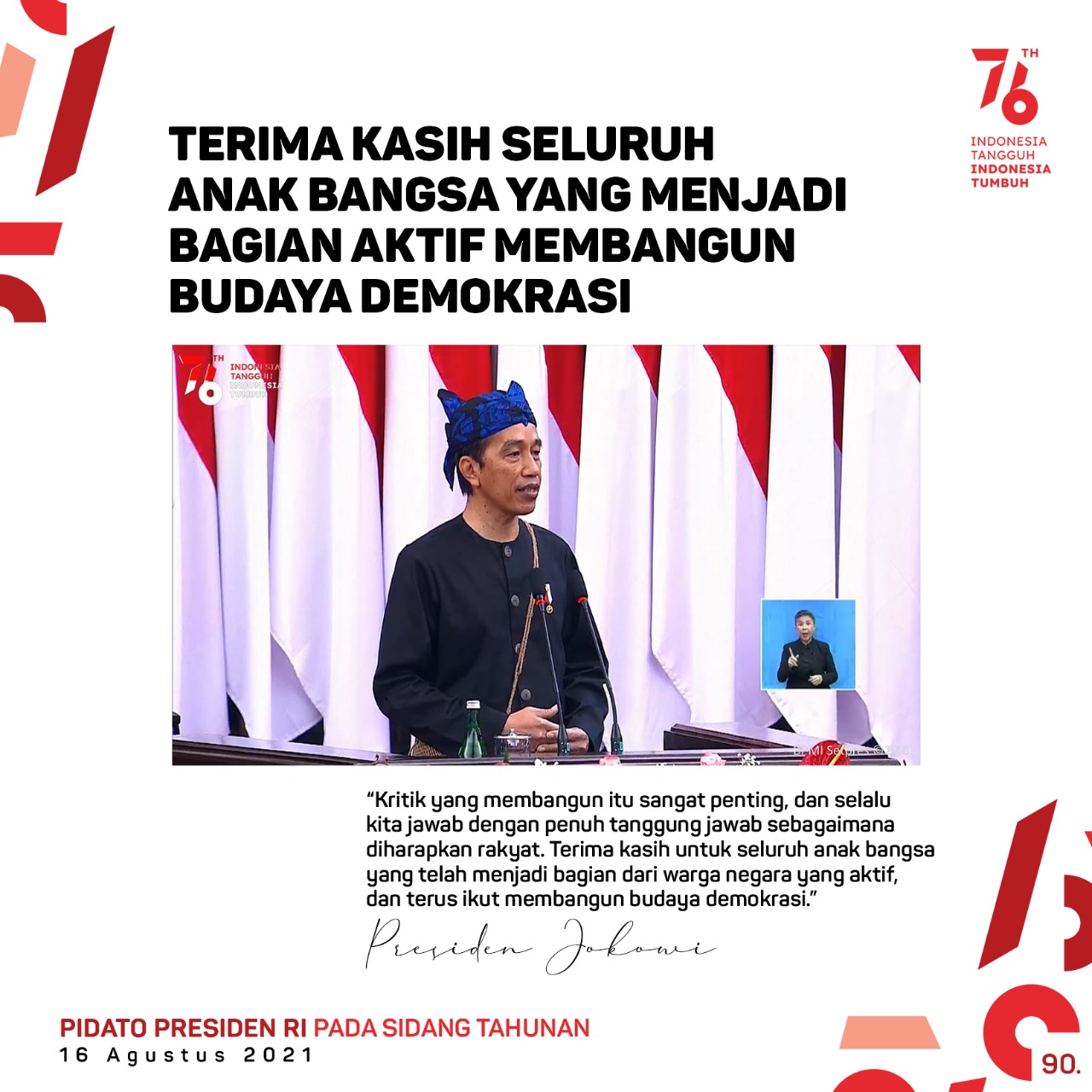 Terima Kasih Seluruh Anak Bangsa yang...