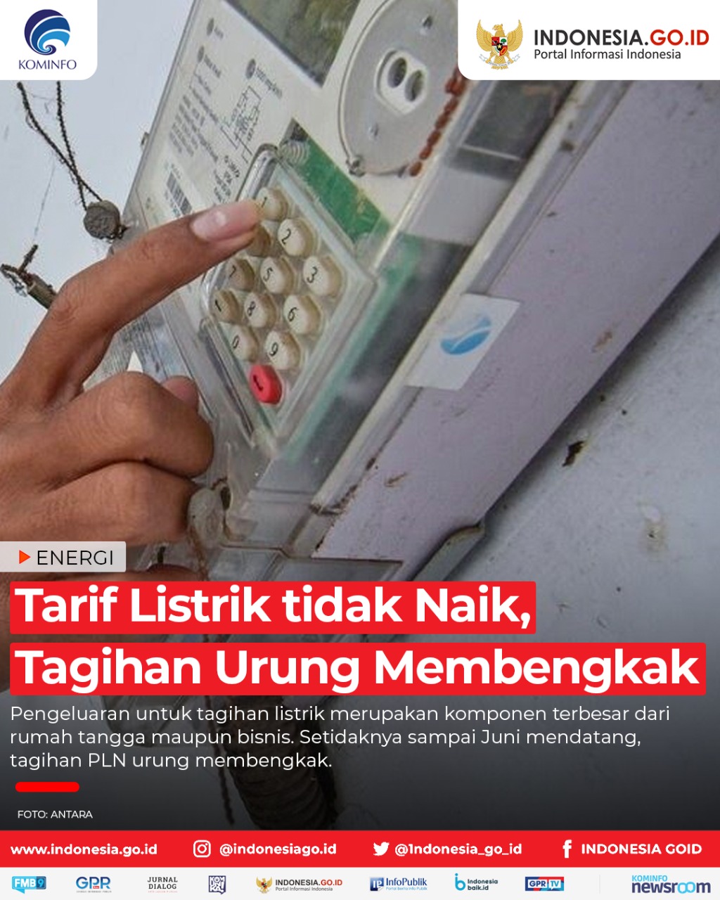 Tarif Listrik tidak Naik, Tagihan Urung...