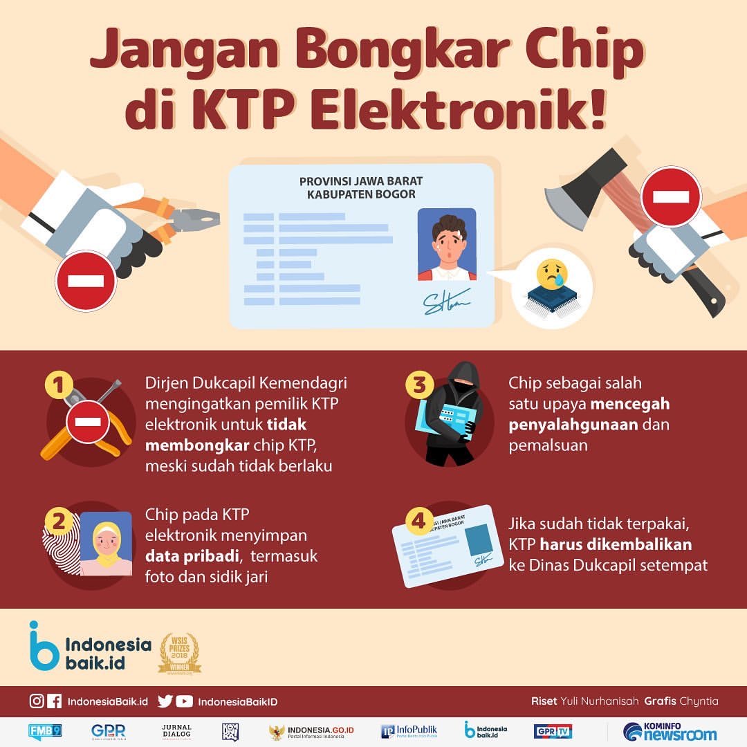 Jangan Bongkar Chip di KTP Elektronik