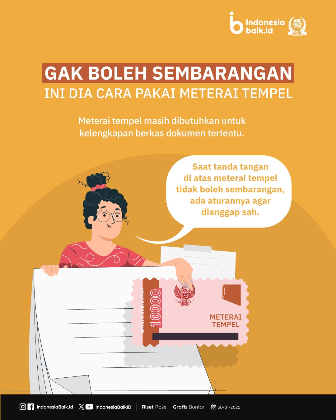 Cara Pakai Meterai Tempel