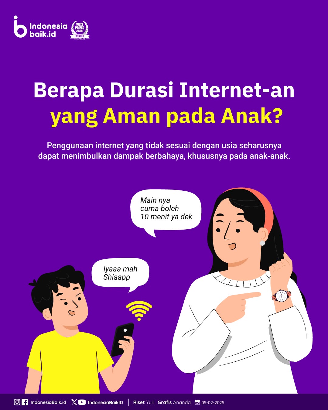 Durasi Internet-an yang Aman pada Anak