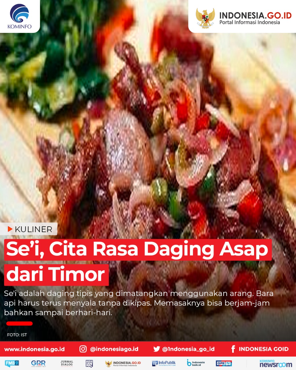 Se’i, Cita Rasa Daging Asap dari Timor