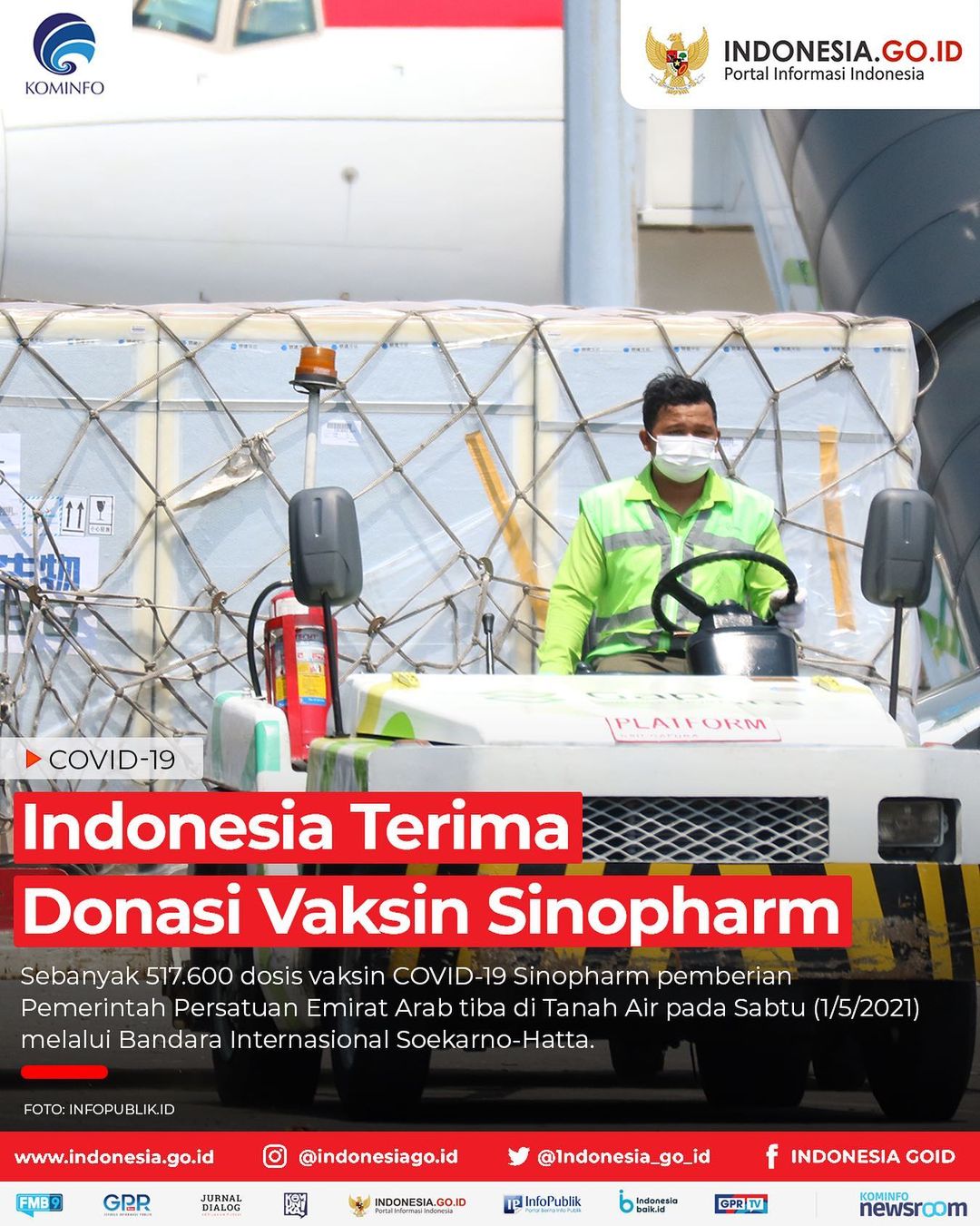 Indonesia Terima Donasi Vaksin Sinopharm
