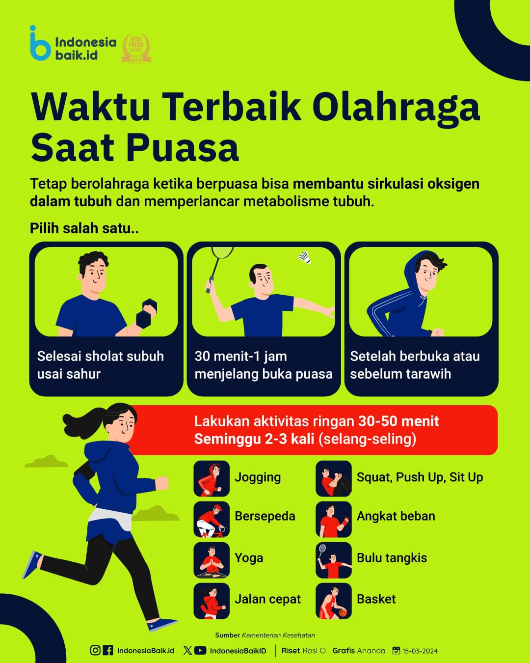 Waktu Terbaik Olahraga Saat Puasa