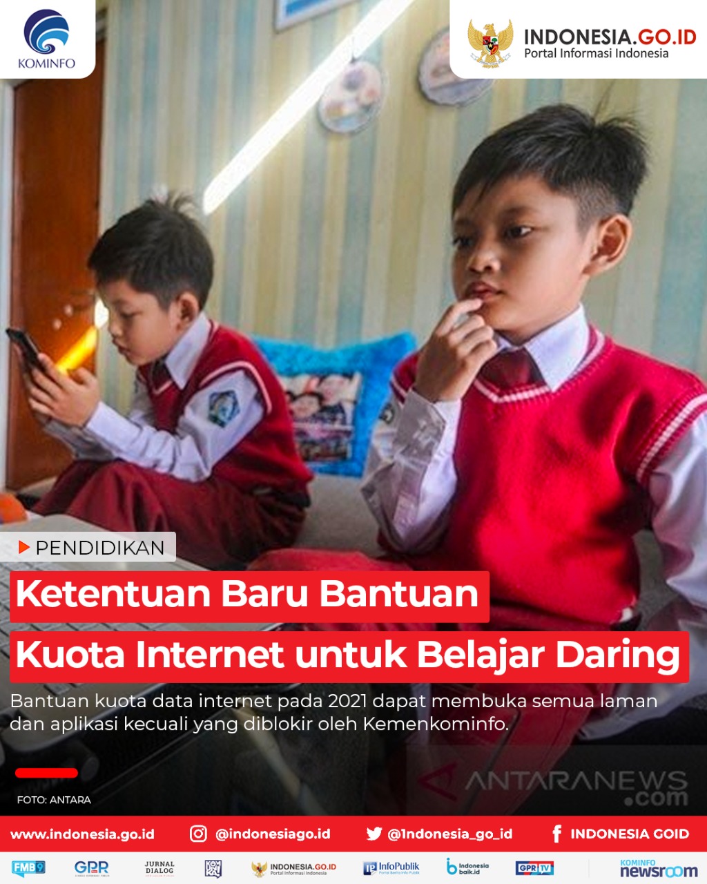 Ketentuan Baru Bantuan Kuota Internet...