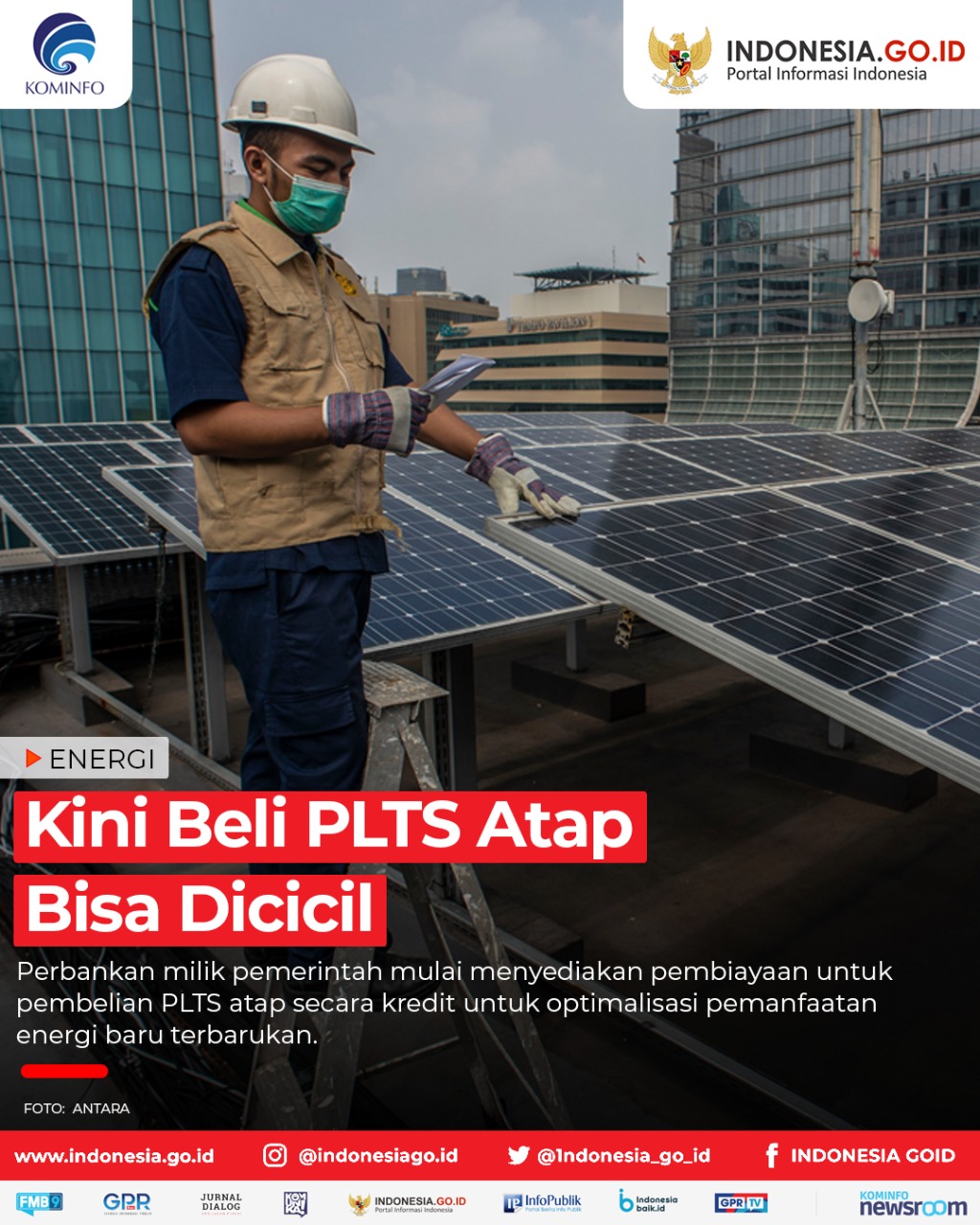 Kini Beli PLTS Atap Bisa Dicicil