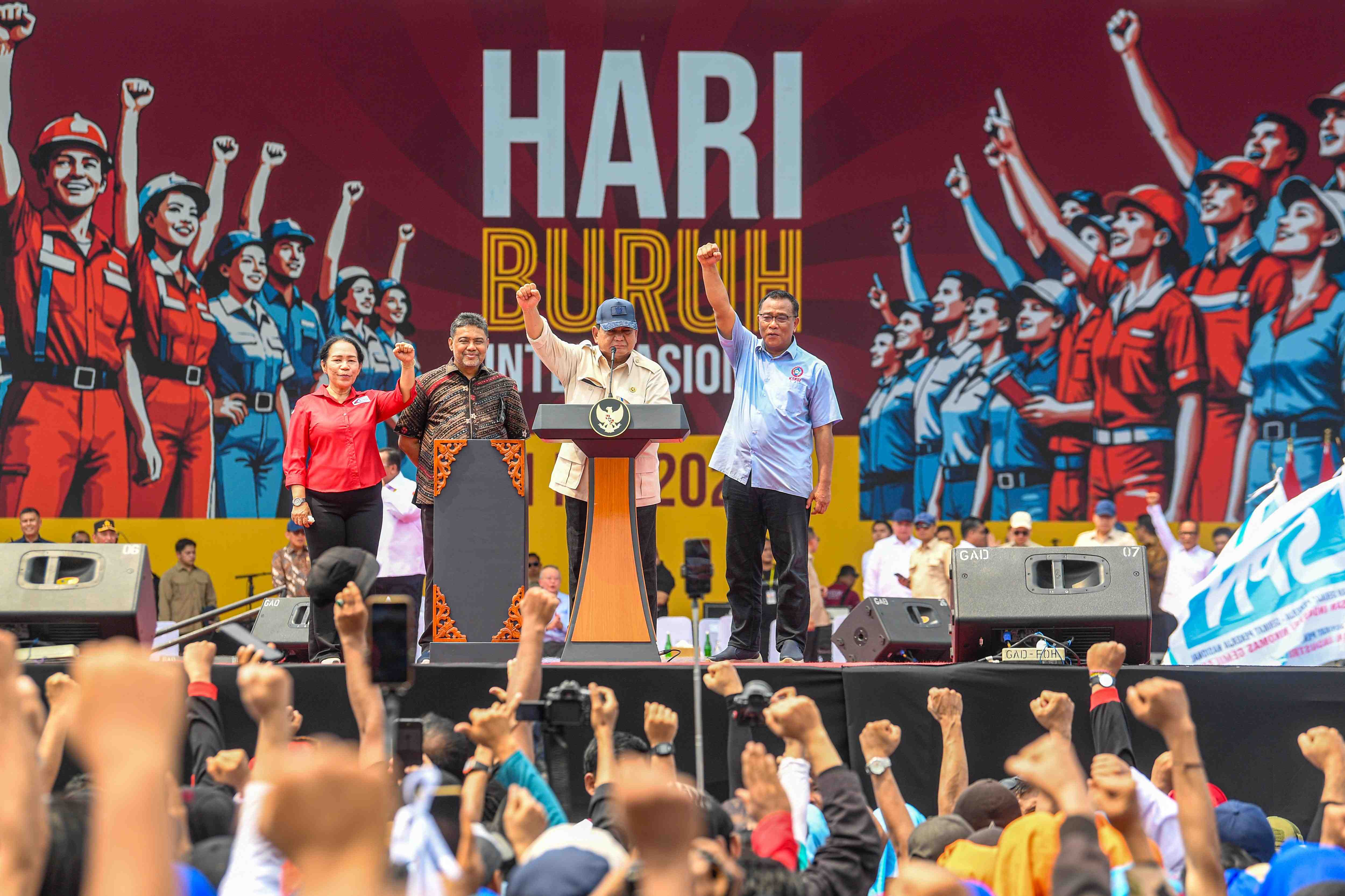 Presiden Prabowo Bangun Komitmen Bersama Buruh